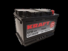 Аккумулятор автомобильный KRAFT EFB 70 R  Аккумулятор автомобильный KRAFT EFB 70 R