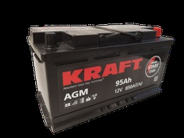 Аккумулятор автомобильный KRAFT AGM 95 R  Аккумулятор автомобильный KRAFT AGM 95 R