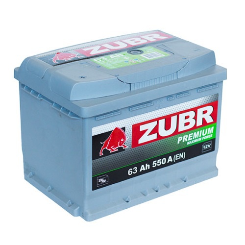 Аккумулятор автомобильный 63 ZUBR PREMIUM