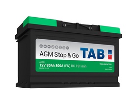 Аккумулятор автомобильный Tab EcoDry Stop&Go AGM 80 R  Аккумулятор автомобильный Tab EcoDry Stop&Go AGM 80 R