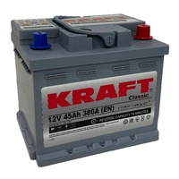 Аккумулятор автомобильный KRAFT 45 R низк.  Аккумулятор автомобильный KRAFT 45 R низк.
