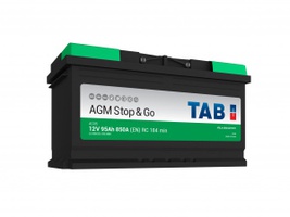 Аккумулятор автомобильный Tab EcoDry Stop&Go AGM 95 R 