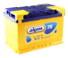 Аккумулятор автомобильный АКОМ 6СТ-75 +EFB Аккумулятор автомобильный АКОМ 6СТ-75 +EFB