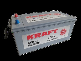 Грузовой аккумулятор KRAFT EFB 225 евро +/- 