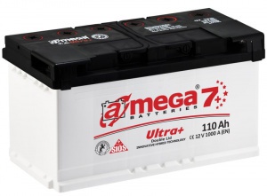 Аккумулятор автомобильный A-mega Ultra+ 110 R