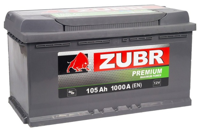 Аккумулятор автомобильный 105 ZUBR PREMIUM