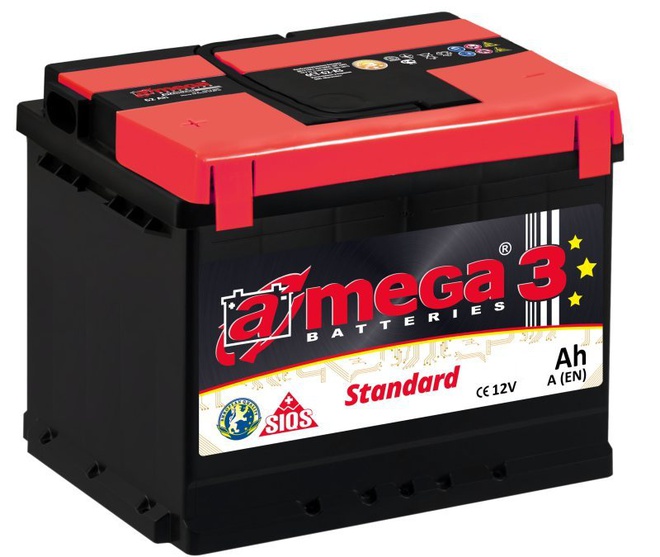 Аккумулятор автомобильный A-mega Standard 62 R 