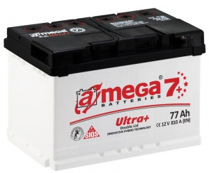 Аккумулятор автомобильный A-mega Ultra+ 77 R
