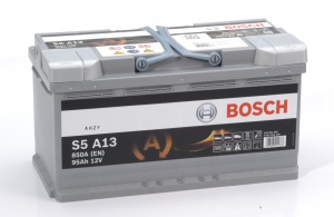 Аккумулятор автомобильный Bosch S5 95 R AGM  Аккумулятор автомобильный Bosch S5 95 R AGM