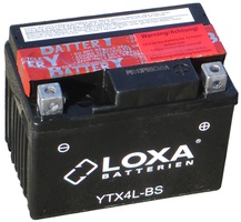 Аккумулятор для мотоциклов LOXA YTX 4L-BS 3Ah  Аккумулятор для мотоциклов LOXA YTX 4L-BS 3Ah