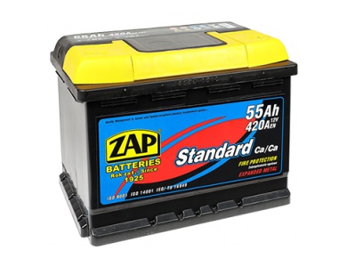 Аккумулятор автомобильный 45 Ah ZAP PLUS