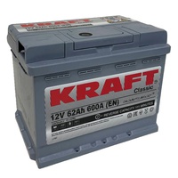 Аккумулятор автомобильный KRAFT 62 R  Аккумулятор автомобильный KRAFT 62 R