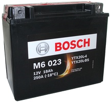 Аккумулятор для мотоциклов Bosch YTX20L-BS / YTX20L-4 18Ah  Аккумулятор для мотоциклов Bosch YTX20L-BS / YTX20L-4 18Ah