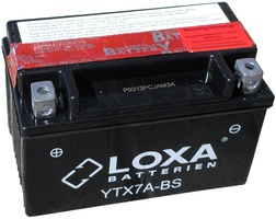 Аккумулятор для мотоциклов LOXA YTX 7A-BS 6Ah  Аккумулятор для мотоциклов LOXA YTX 7A-BS 6Ah