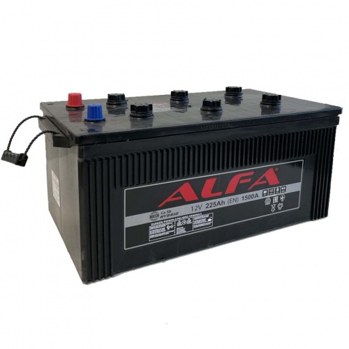 Грузовой аккумулятор ALFA 225 евро +/- 