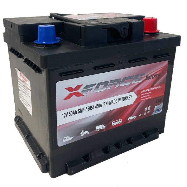 Аккумулятор автомобильный XFORCE 50 R низк.