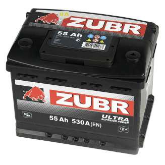 Аккумулятор автомобильный 55 ZUBR ULTRA
