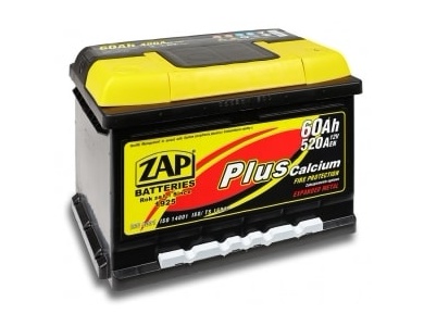 Аккумулятор автомобильный 62 Ah  ZAP PLUS низкий