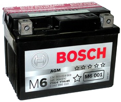 Аккумулятор для мотоциклов Bosch YT4L-BS / YT4L-4 3Ah  Аккумулятор для мотоциклов Bosch YT4L-BS / YT4L-4 3Ah