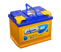 Аккумулятор автомобильный АКОМ 6СТ-65 Евро Аккумулятор автомобильный АКОМ 6СТ-65 Евро