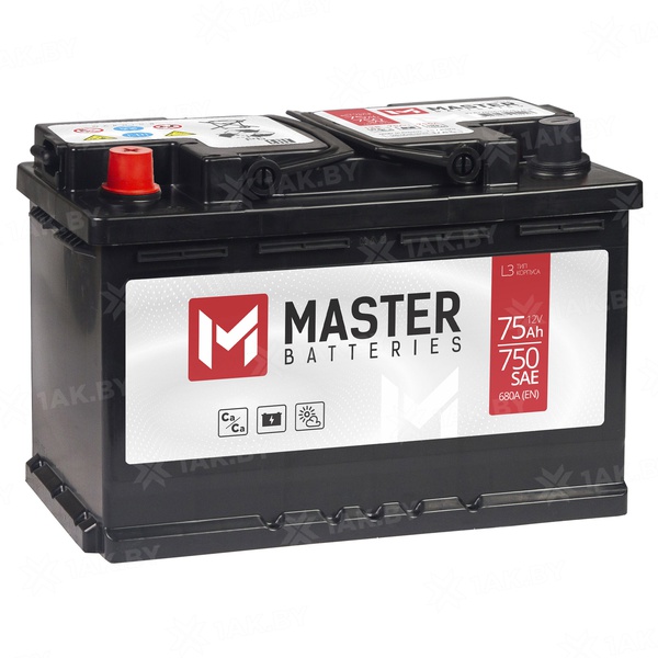 Аккумулятор автомобильный 75 MASTER BATTERIES L
