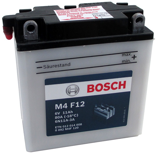 Аккумулятор для мотоциклов Bosch 6N11A-3A 6V-12Ah
