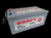 Грузовой аккумулятор KRAFT EFB 225 евро +/- 
