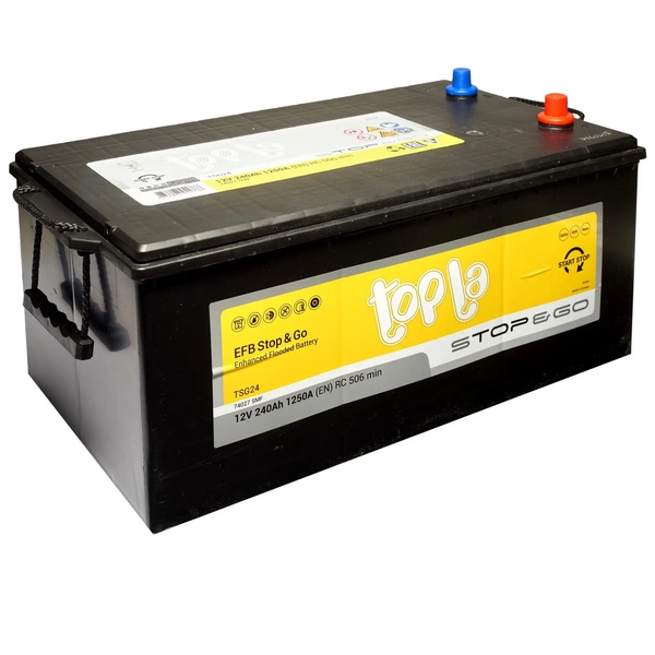 Грузовой аккумулятор 240 Topla EFB STOP&GO