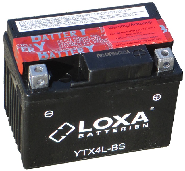Аккумулятор для мотоциклов LOXA YTX 4L-BS 3Ah