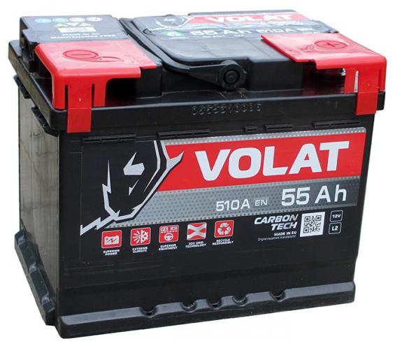 Аккумулятор автомобильный 55 Аh VOLAT
