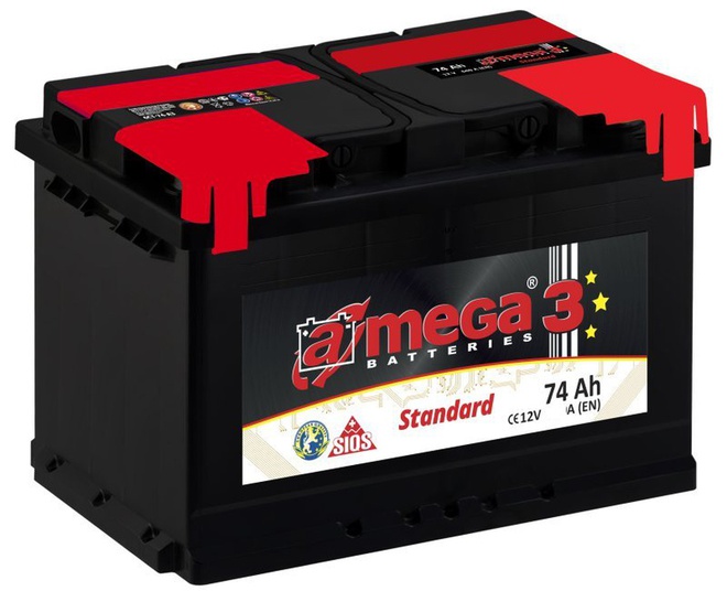 Аккумулятор автомобильный A-mega Standard 74 L 