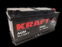 Аккумулятор автомобильный KRAFT AGM 105 R  Аккумулятор автомобильный KRAFT AGM 105 R