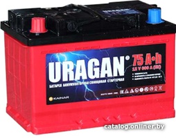 Аккумулятор автомобильный URAGAN 75 L+  Аккумулятор автомобильный URAGAN 75 L+
