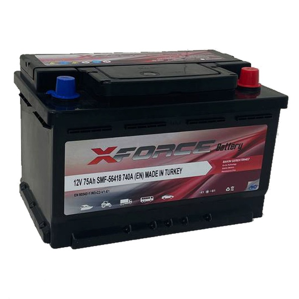 Аккумулятор автомобильный XFORCE 75 R низк. 