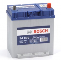 Аккумулятор автомобильный Bosch S4 Asia Silver 40 JR с бортом  Аккумулятор автомобильный Bosch S4 Asia Silver 40 JR с бортом
