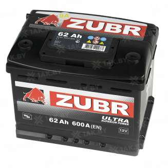 Аккумулятор автомобильный 62 ZUBR ULTRA