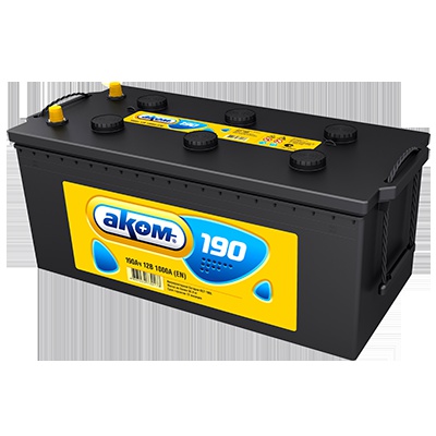 Грузовой аккумулятор АКОМ 6СТ-190 Евро