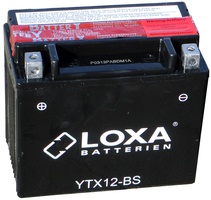 Аккумулятор для мотоциклов LOXA YTX 12-BS 10Ah  Аккумулятор для мотоциклов LOXA YTX 12-BS 10Ah