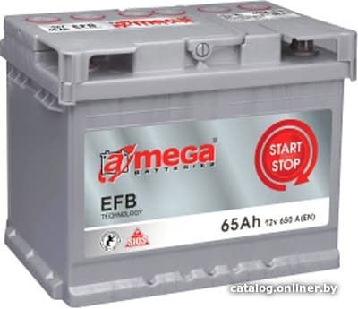 Аккумулятор автомобильный A-mega EFB 65 R